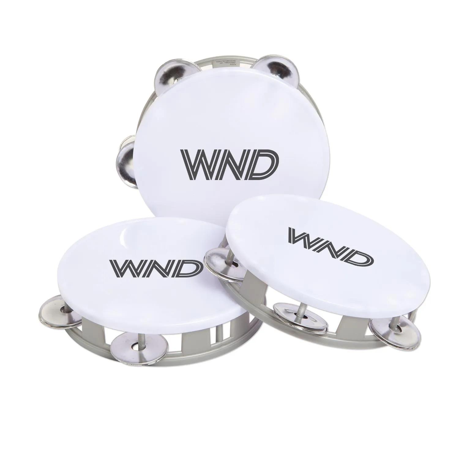 Tambourine White Musical Instrument Neon Colors - product view 3