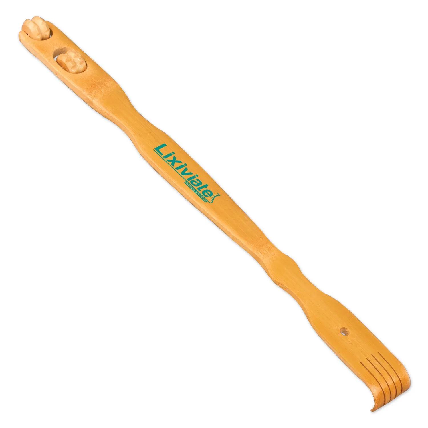 Backscratcher Wood with Two Massage Rollers Tool