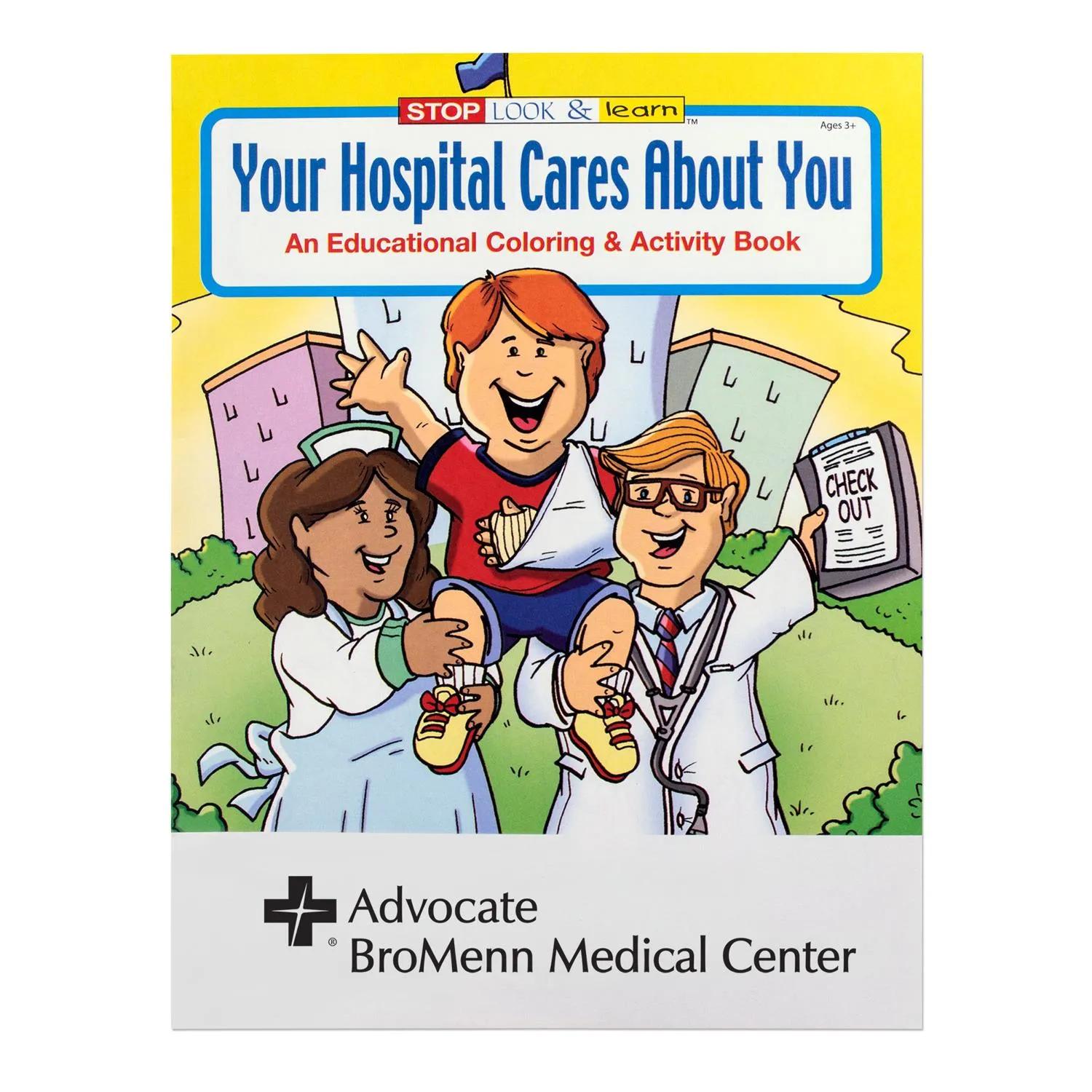 Hospital Care Coloring Book Educational Custom Imprint
