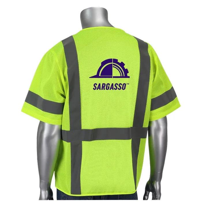 Class 3 Five Pocket Black Bottom Front Value Vest - product view 3