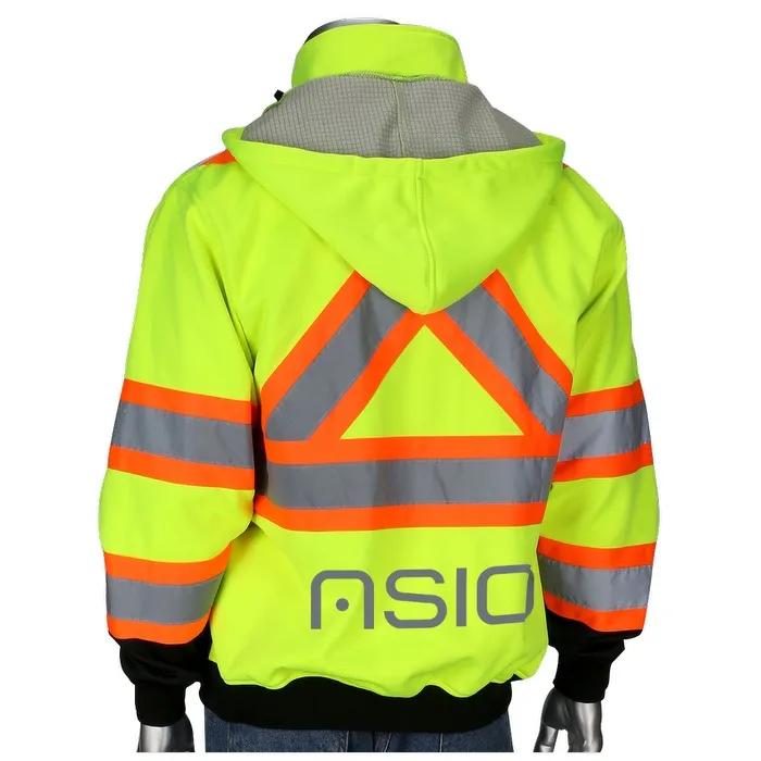 Two-Tone X-Back Full Zip Grid Fleece Sweatshirt - product view 4