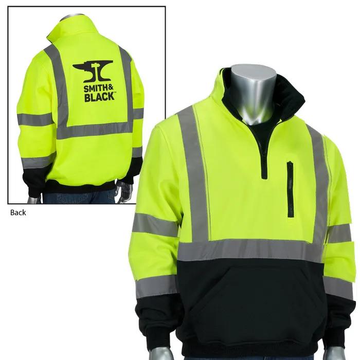 Quarter-Zip Pullover Black Bottom Sweatshirt - product view 2