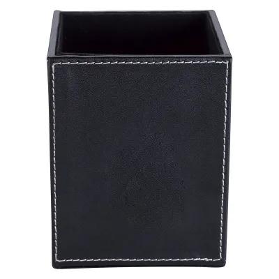 Pen Cup Leatherette with Velvet Interior - 3.25 x 4 in - product view 3