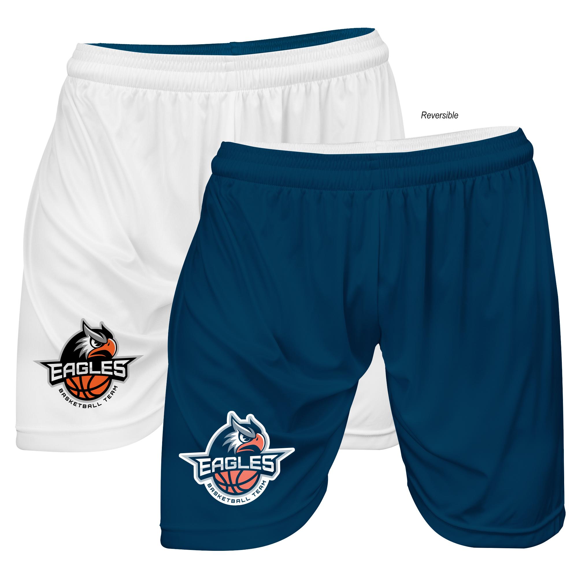 Fully Sublimated Reversible Basketball Shorts - product view 3