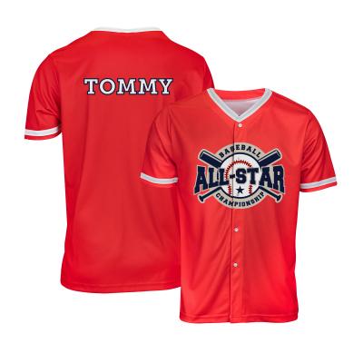 Custom Fully Sublimated Button-Down Baseball Jersey - product view 3