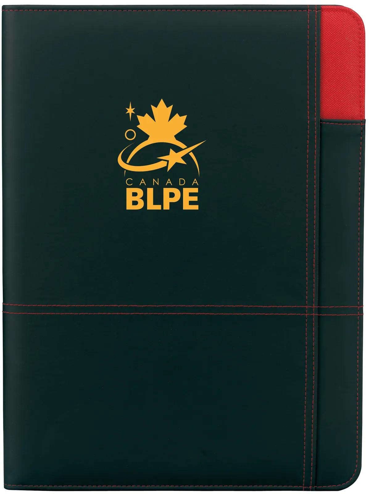 Padfolio Contrast Stitching Front Pen Pocket - 13 x 9.75 in - product view 5