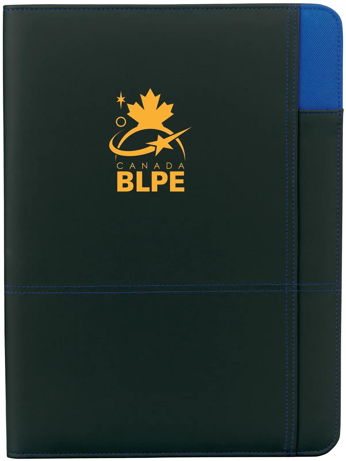 Padfolio Contrast Stitching Front Pen Pocket - 13 x 9.75 in - product view 6