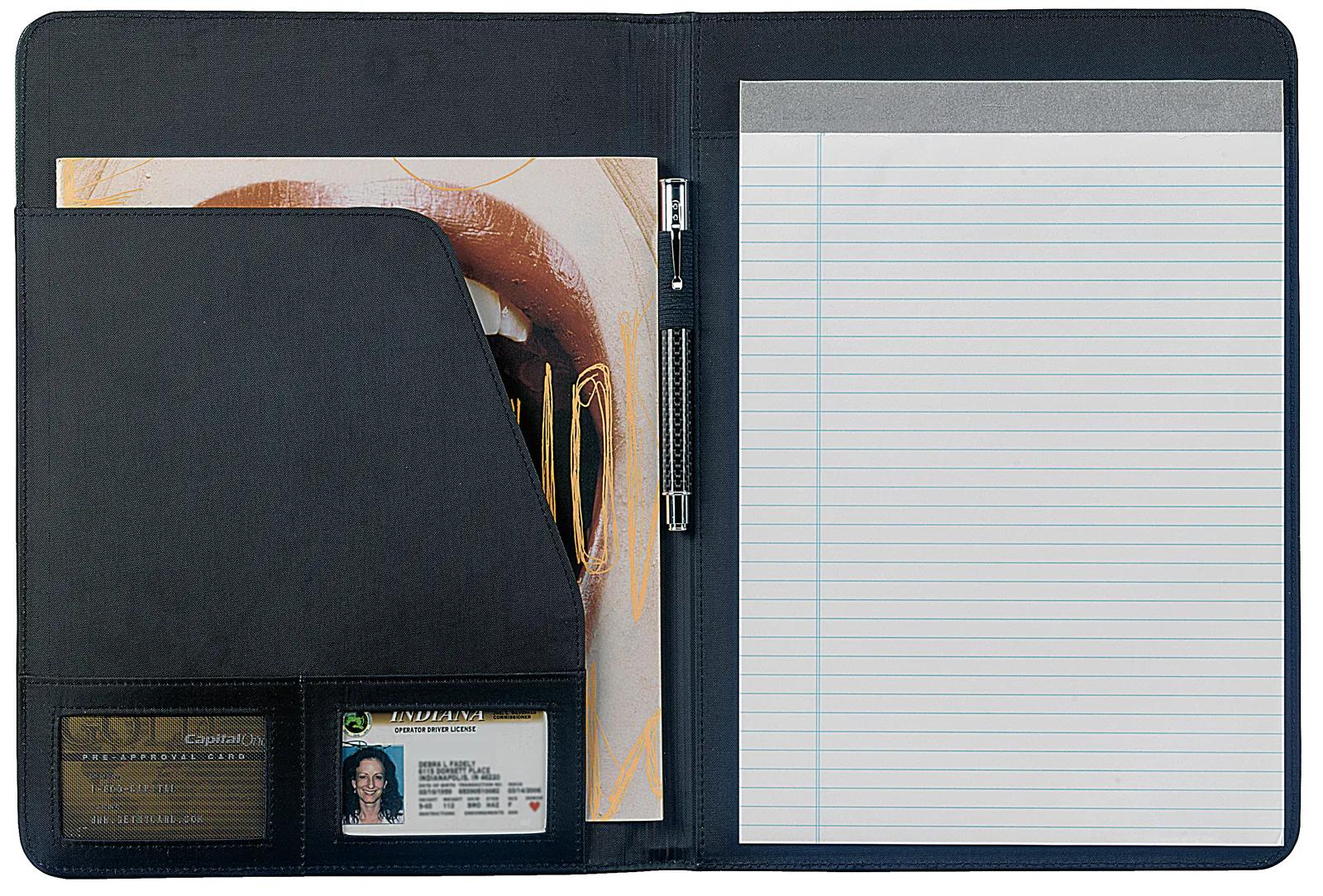 Padfolio Contrast Stitching Front Pen Pocket - 13 x 9.75 in - product view 7