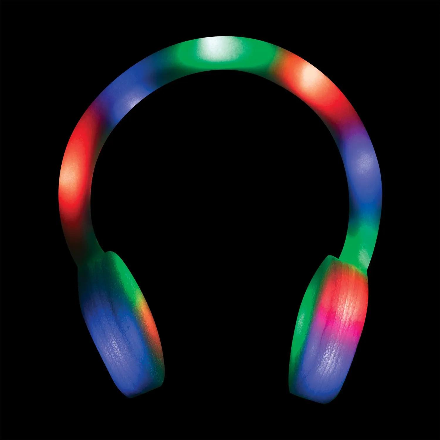 LED Headphones Foam Multi Color Party Event Accessory