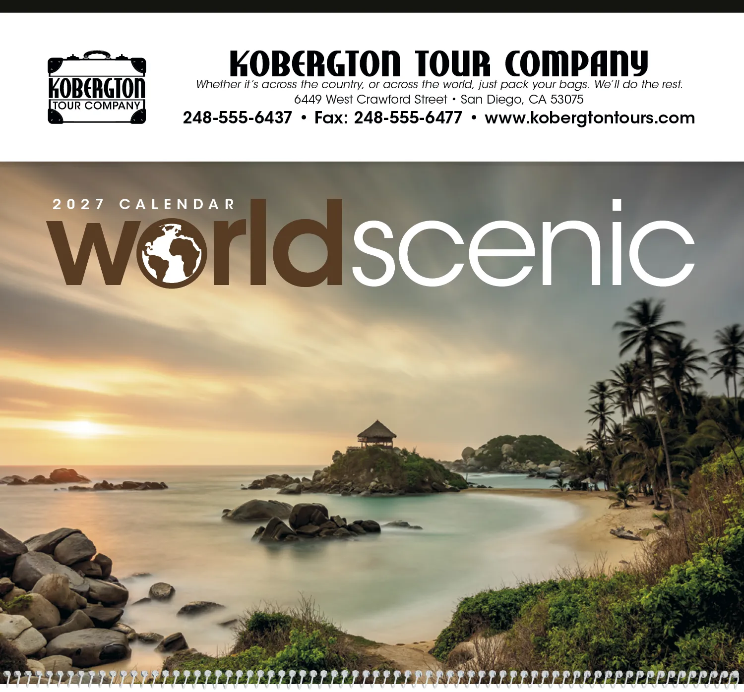 World Scenic Executive Calendar Travel Photos - 23 x 13.84 in - product view 5