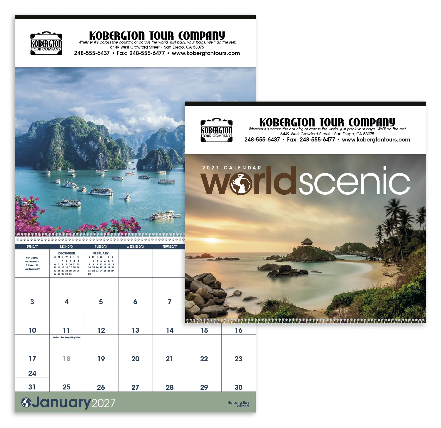 World Scenic Executive Calendar Travel Photos - 23 x 13.84 in - product view 21