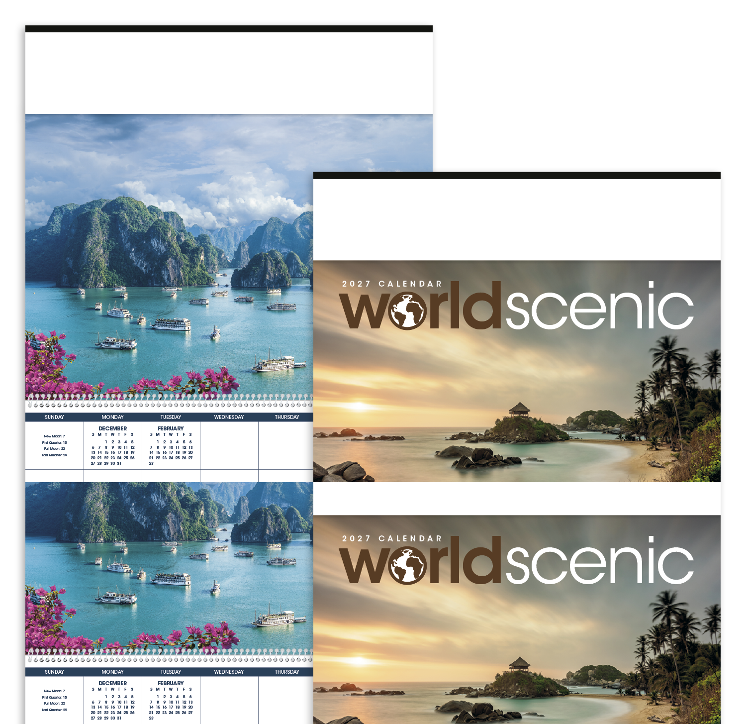 World Scenic Executive Calendar Travel Photos - 23 x 13.84 in - product view 22
