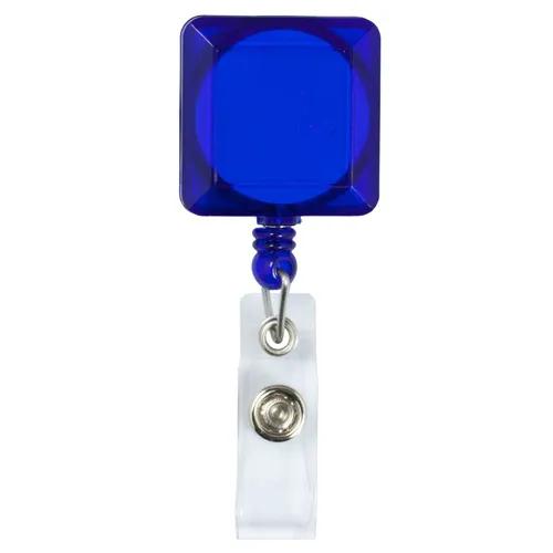 30" Cord Square Retractable Badge Reel and Badge Holder with Metal Slip Clip Attachment - product view 8