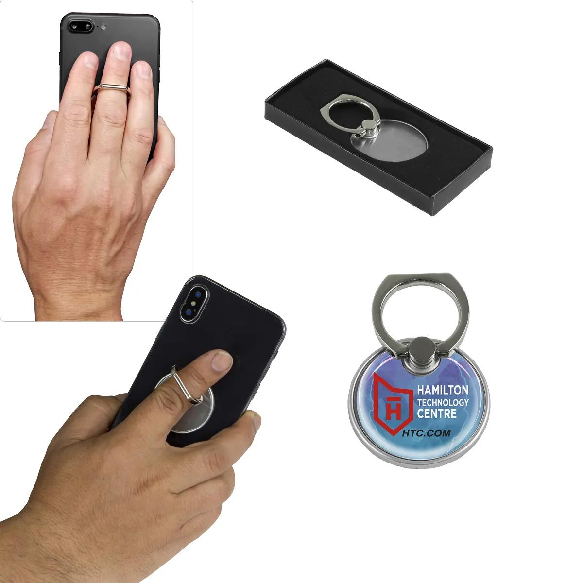 Phone Ring Holder Metal Rotating Stand Stainless Steel - 1.5 x 2.38 in