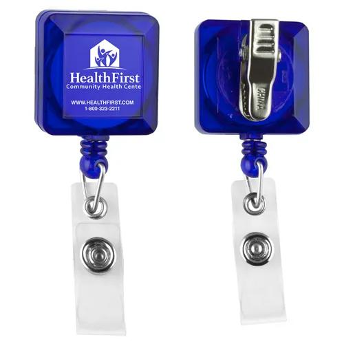 Cord Square Retractable Badge Reel and Badge Holder - product view 3