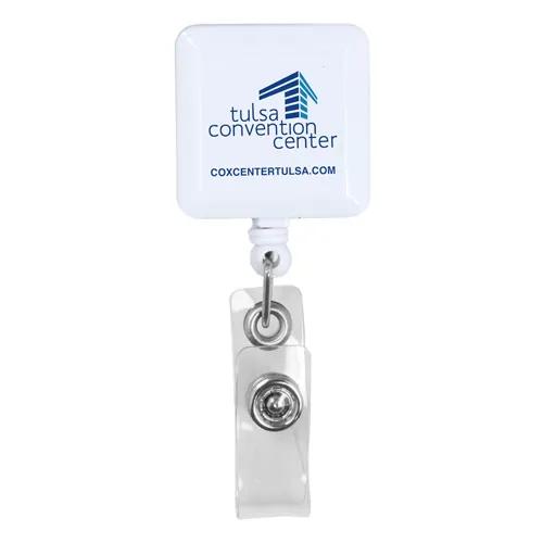 Cord Square Retractable Badge Reel and Badge Holder - product view 4