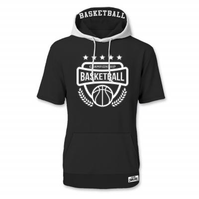 Custom Short Sleeve Cotton/Poly Hoodie - product view 2