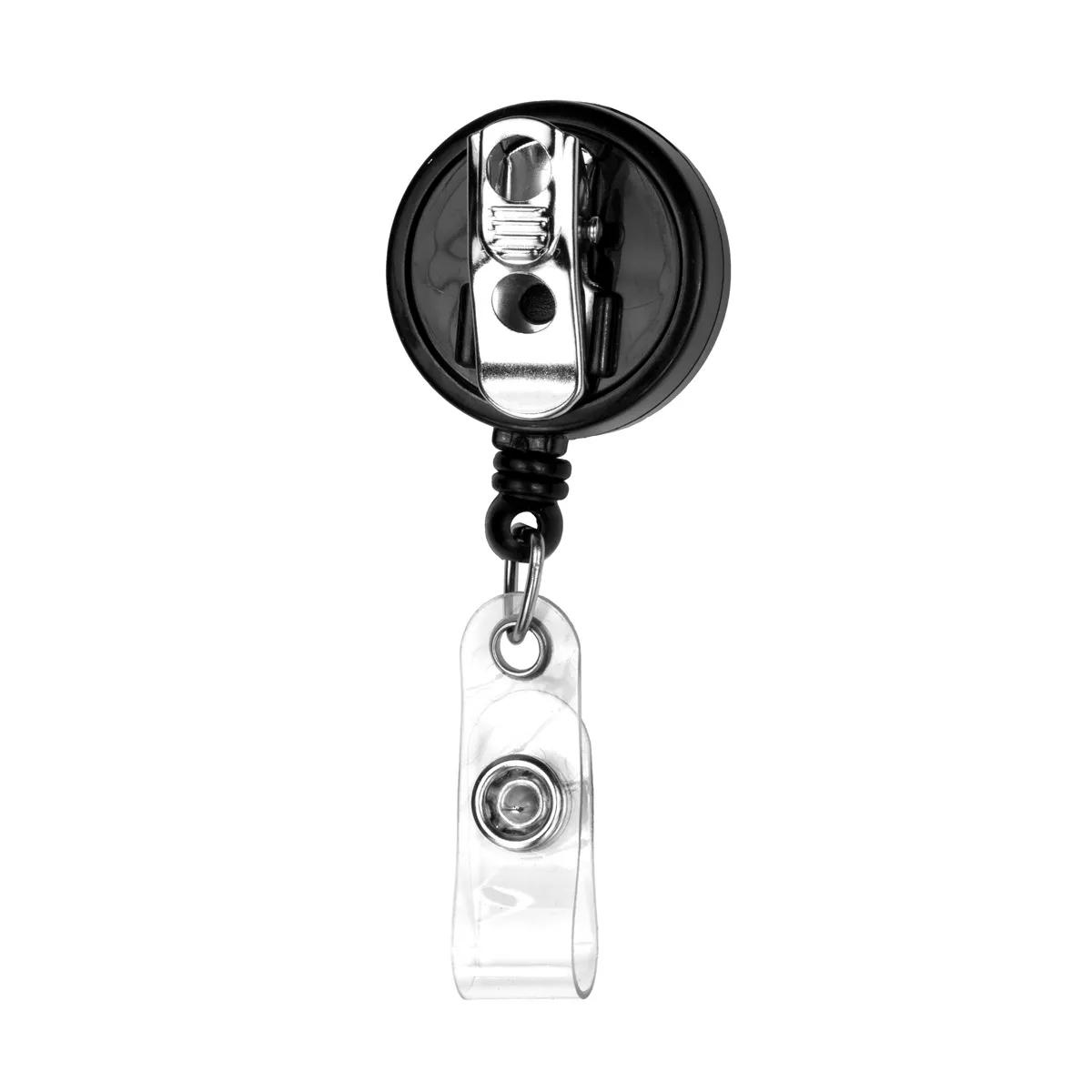 30" Cord Round Retractable Badge Reel and Badge Holder with Rotating Alligator Clip Attachment - product view 4