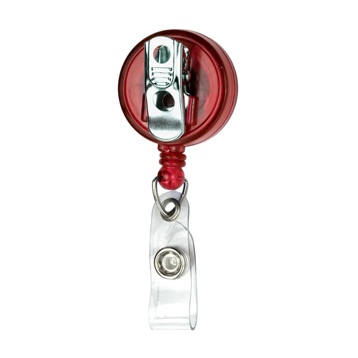 30" Cord Round Retractable Badge Reel and Badge Holder with Rotating Alligator Clip Attachment - product view 16