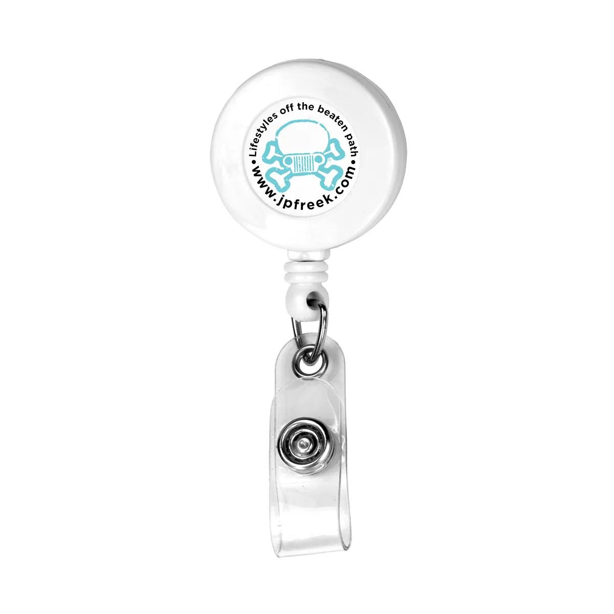 30" Cord Round Retractable Badge Reel and Badge Holder with Rotating Alligator Clip Attachment - product view 22