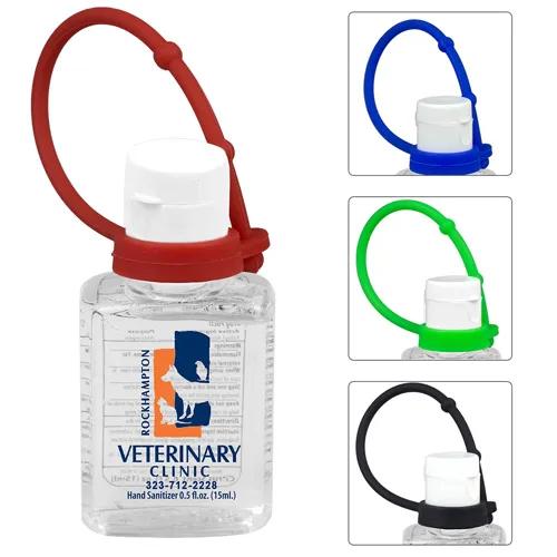 Hand Sanitizer Gel Compact with Silicone Leash - 0.5 oz