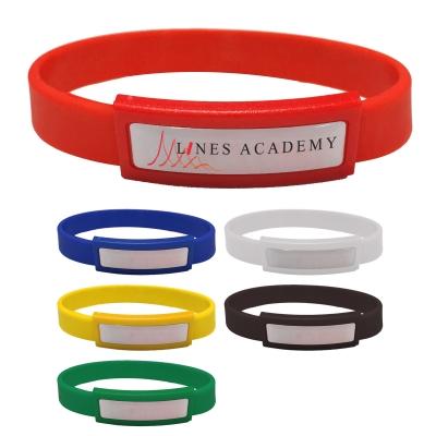 Silicone Wristband With Dome - product view 2