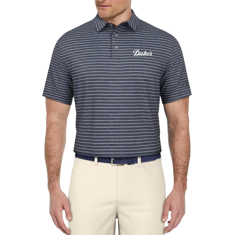 Heather Feeder Stripe Men's Polo - product view 3