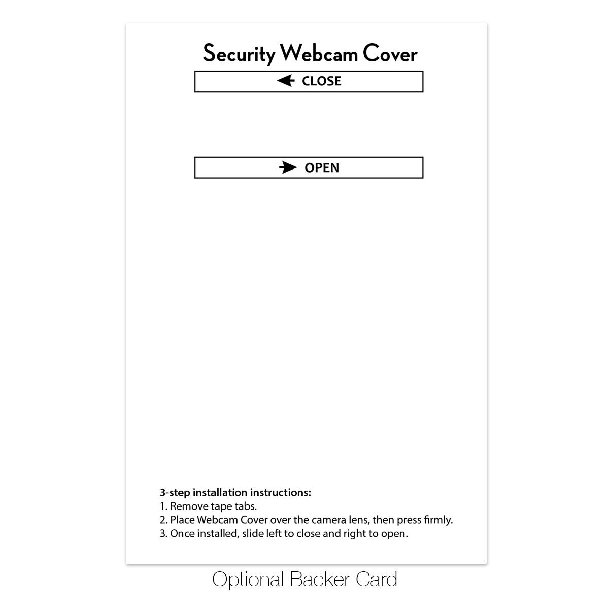 Slider Webcam Cover With Backer Card - product view 6