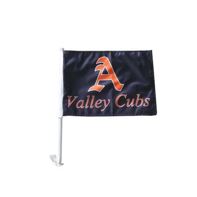 Car Flag Knitted Polyester with Pole - 17.7 x 11.8 in