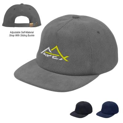 Baseball Cap Corduroy 5 Panel Adjustable (One Size)