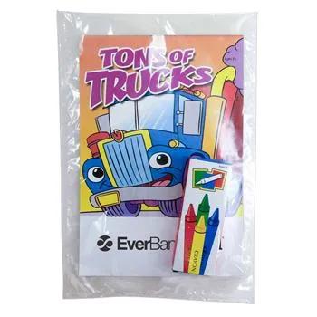 Truck Activity Pad with Crayons FSC Paper - 16 Pages