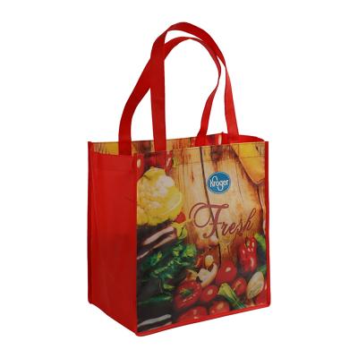 Custom OPP Laminated Non-Woven Dye Sublimated Grocery Bag 12" x 13" - product view 2