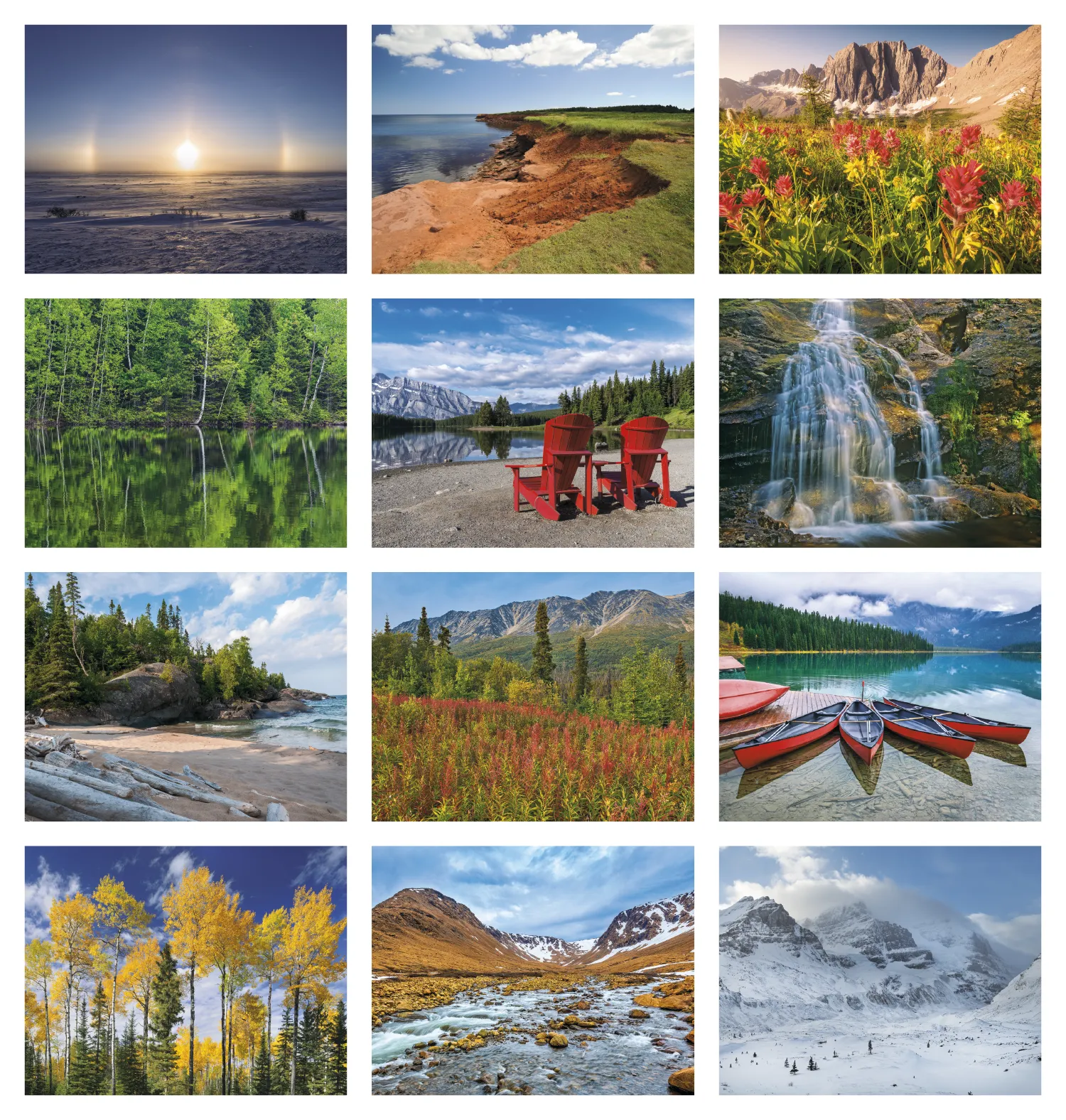 Canadian National Parks Wall Calendar Stapled FSC Paper - 19 x 11 in - product view 25