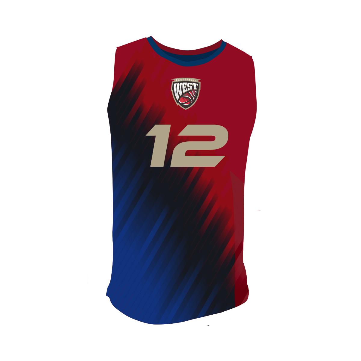 Fully Sublimated Non-Reversible Basketball Jersey - product view 3