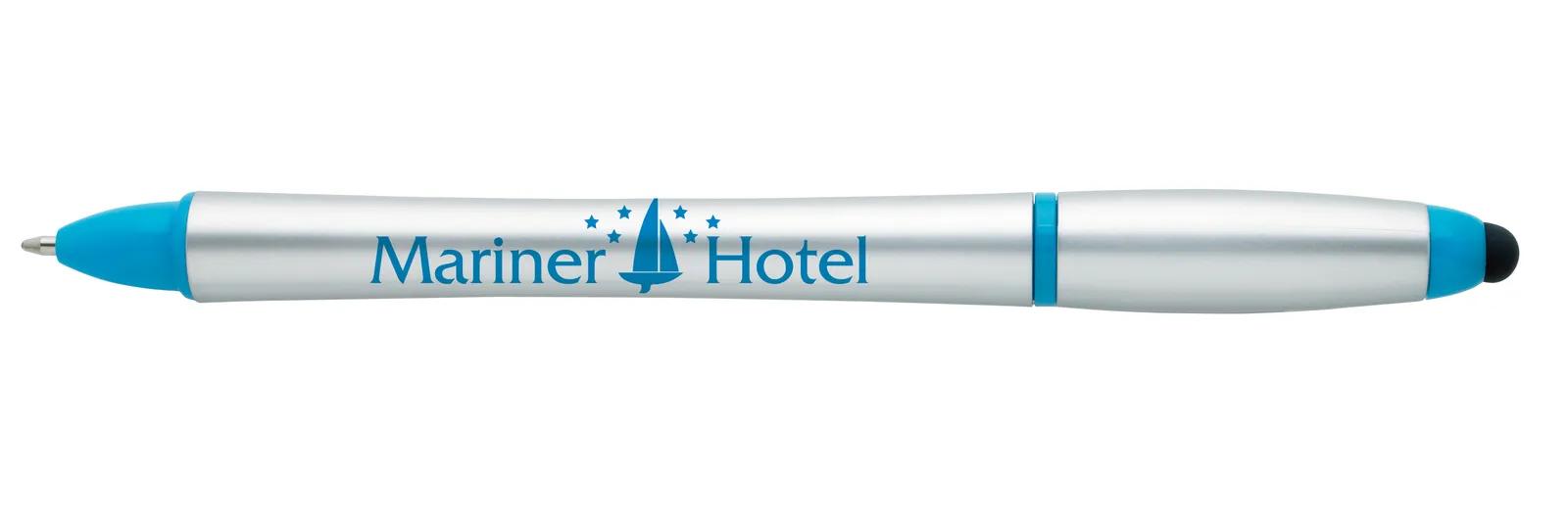 Stylus Pen Highlighter Combo Recycled ABS Twist Action - 5.875 in - product view 3