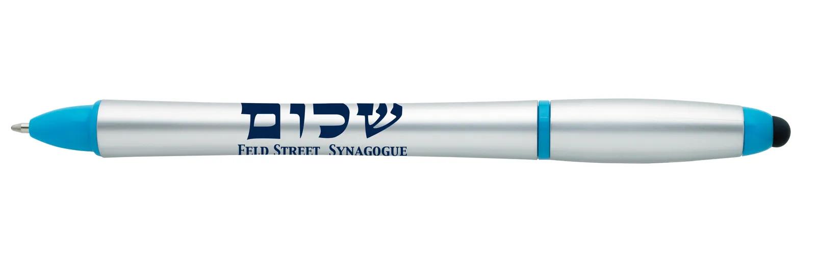 Stylus Pen Highlighter Combo Recycled ABS Twist Action - 5.875 in - product view 4