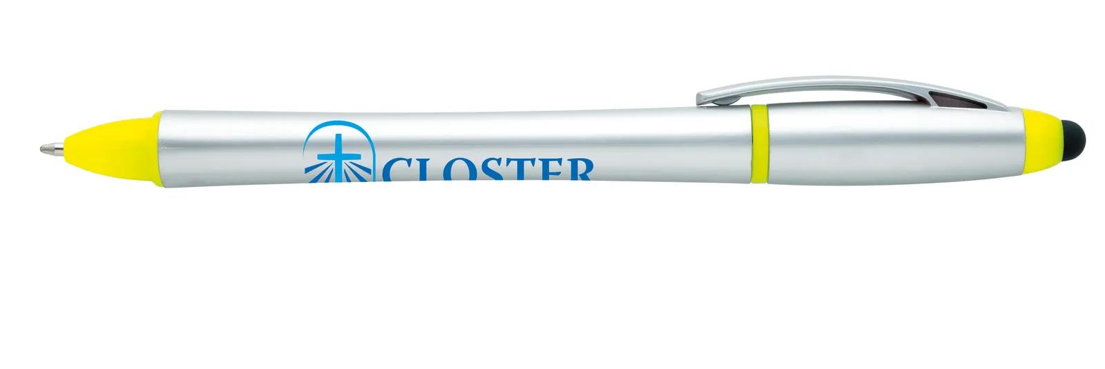 Stylus Pen Highlighter Combo Recycled ABS Twist Action - 5.875 in - product view 9