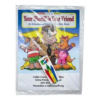 Sheriff Coloring Book with Crayons FSC Paper - 8 x 10.5 in
