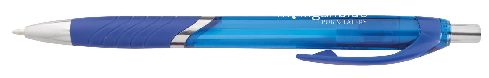 Pen Chrome Accents Translucent Barrel Textured Grip - 5.6 in - product view 11