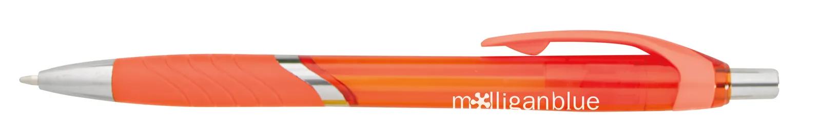 Pen Chrome Accents Translucent Barrel Textured Grip - 5.6 in - product view 16