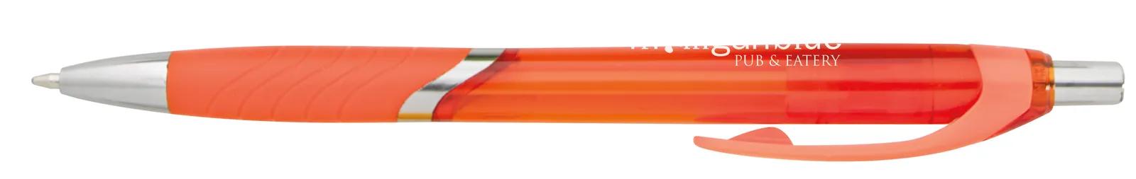 Pen Chrome Accents Translucent Barrel Textured Grip - 5.6 in - product view 17