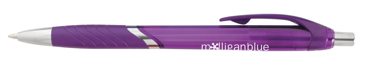 Pen Chrome Accents Translucent Barrel Textured Grip - 5.6 in - product view 19