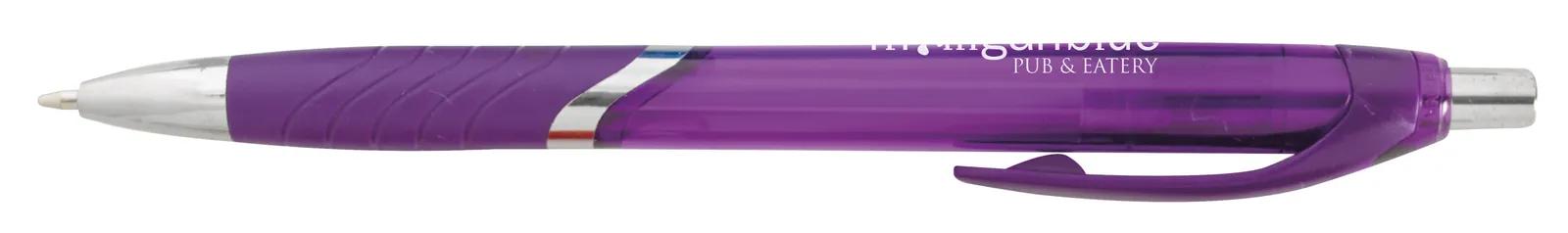 Pen Chrome Accents Translucent Barrel Textured Grip - 5.6 in - product view 20