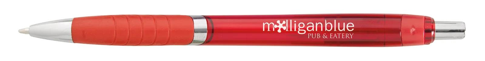 Pen Chrome Accents Translucent Barrel Textured Grip - 5.6 in - product view 21