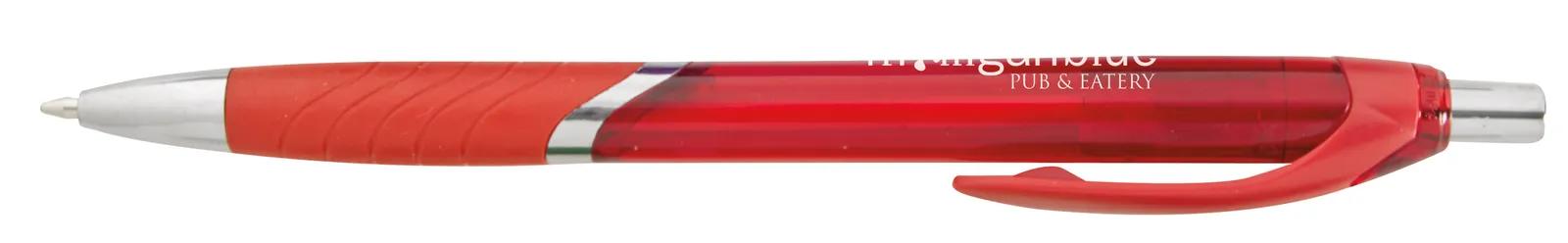 Pen Chrome Accents Translucent Barrel Textured Grip - 5.6 in - product view 23