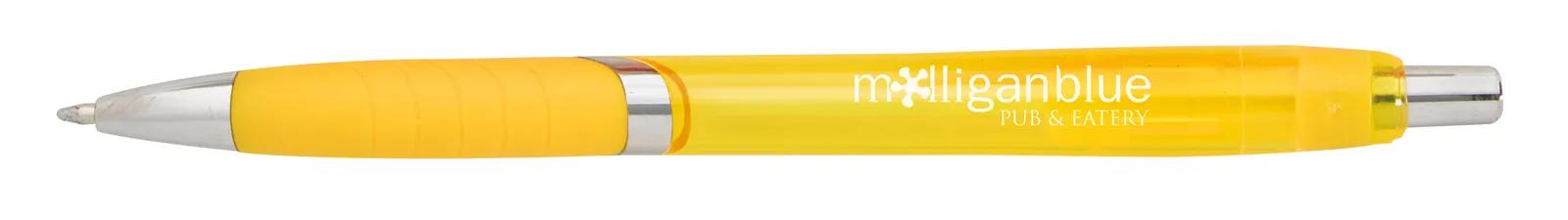 Pen Chrome Accents Translucent Barrel Textured Grip - 5.6 in - product view 24