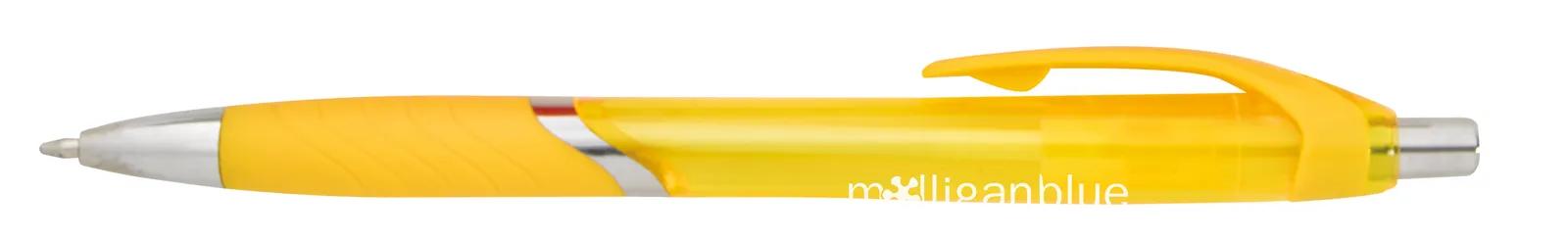 Pen Chrome Accents Translucent Barrel Textured Grip - 5.6 in - product view 25