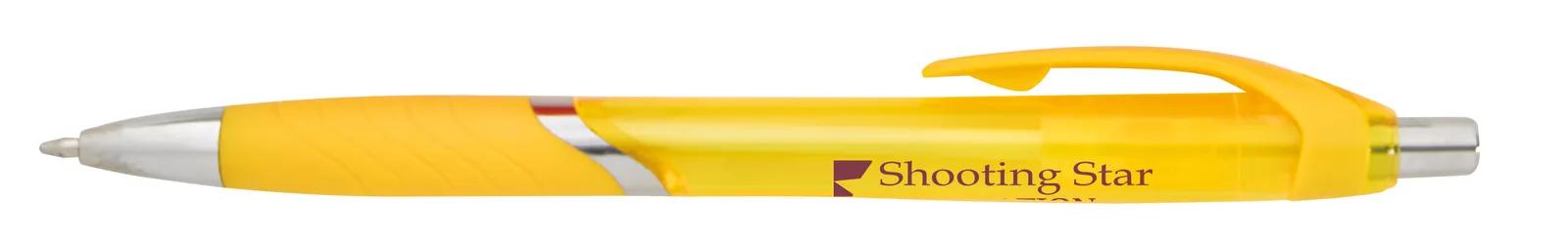 Pen Chrome Accents Translucent Barrel Textured Grip - 5.6 in - product view 26