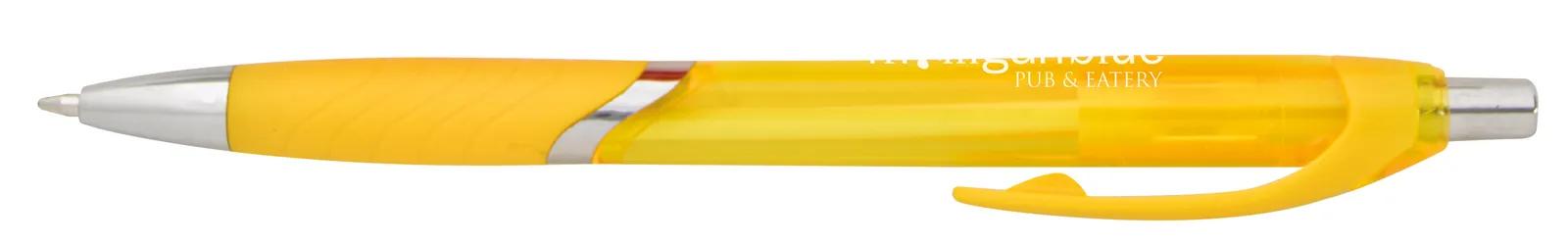 Pen Chrome Accents Translucent Barrel Textured Grip - 5.6 in - product view 27