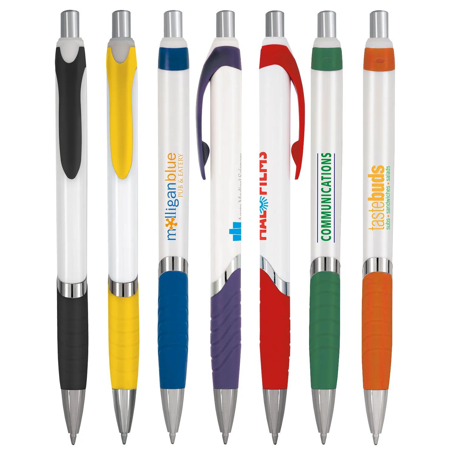 Pen Chrome Accents Translucent Barrel Textured Grip - 5.6 in - product view 28